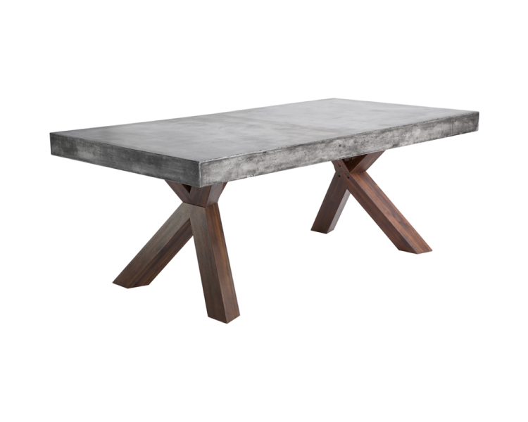 Concrete Rectangular Dining Table