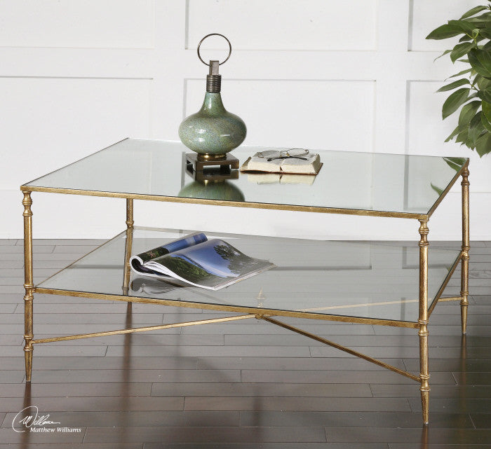 Fontaine Coffee Table in Gold