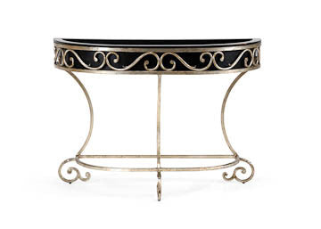 Silver and Iron Console Table