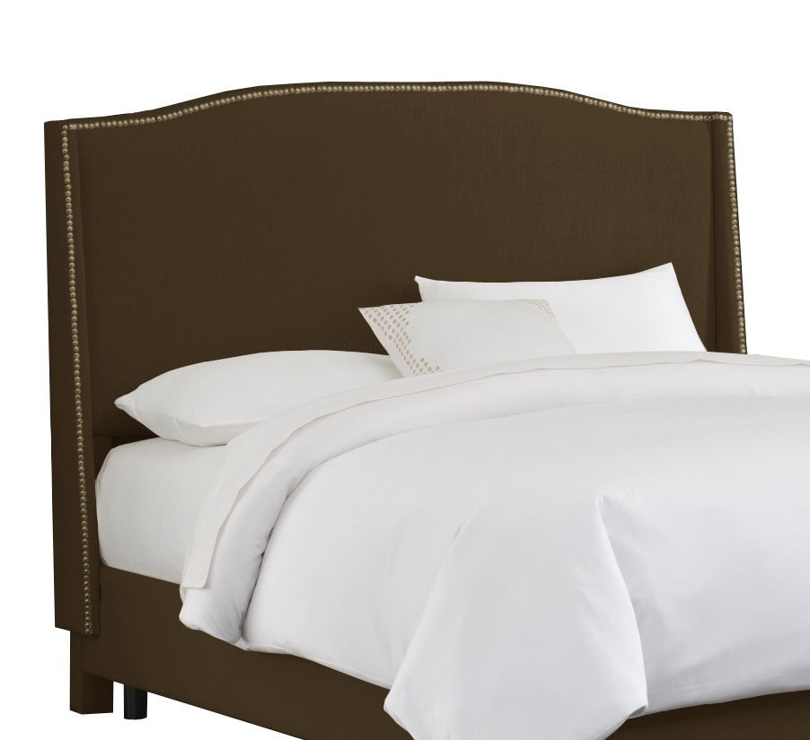 Jene Nailhead Wingback Bed (more colors available)