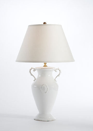 Hampton Ceramic Urn Lamp in White