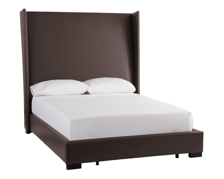 Gracie Nailhead Bed in Chocolate