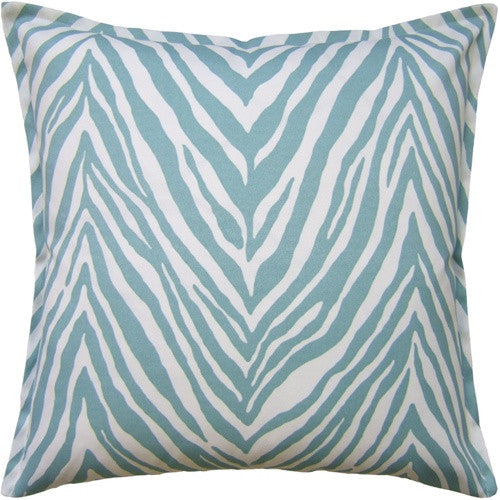 Aqua Zebra Pillow